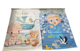 Baby Shower Blue Its A Boy Party Banners For Jumper Bounce House Lot Of 2 - £75.31 GBP