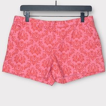 GAP Barbie pink &amp; orange damask print flat front cotton chino shorts size 4 - $16.00