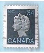 Used Canada Postage Stamp (1985) 34c Queen Elizabeth II - Scott # 926 - $36.20 MXN