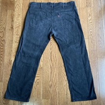 Levis Jeans Mens 40 Straight Leg Big Tall Black Stretch Denim Pants 40x32 - $13.54