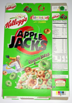 2000 Empty Apple Jacks with Green Jacks 15OZ Cereal Box SKU U200/361 - £14.83 GBP