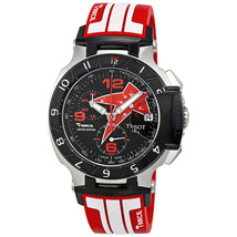 Tissot Men&#39;s T-Race Black Dial Watch - T0484172705708 - £425.09 GBP