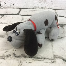 Pound Puppies Plush Mini Gray Black Spotted Mini 6” Stuffed Animal Dog By Tonka - $11.88