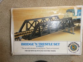 Vintage HO Scale Bachmann Bridge N Trestle Set 17 Pieces NIB 46-1225 - $18.81