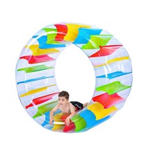 65&quot; Diameter Kids Colorful Inflatable Wheel Roller Pool Float For Pool L... - £69.32 GBP