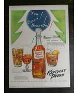 Vintage 1951 Kentucky Tavern Bourbon Whiskey Decanter Full Page Original... - £5.22 GBP