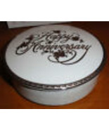 Vtg Mikasa Silver Happy Anniversary Fine China Lidded Candy Dish Bowl in... - $276.07 MXN