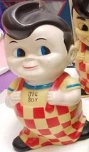 Vintage Large Bob&#39;s Big Boy Restaurant Americana Collectible Coin Bank 9.5&quot; Doll - £21.46 GBP