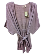 Moth Anthropologie Sweater Small Cardigan Lavender Knit Tie Waist Cardig... - £35.50 GBP