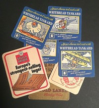 Beer Coaster Vintage Lot Coors Tankard Gold Label Wine Stella Artois (Qty 7) - $14.99