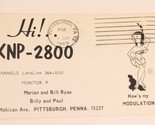 Vintage Ham Radio Card KNP 2800 Pittsburgh Pennsylvania  - $4.94