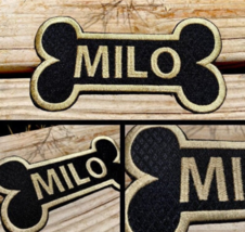 Custom Dog Name Patch - Custom Dog Bone Patch For Dog Vest Or Accessorie... - $9.90+