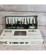 Ikea Christmas Candle String Lights Set 10 Light Clip On Works - $12.86