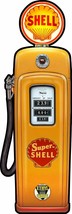 Super Shell Gas Pump, Gasoline Laser Cut Metal Sign - $69.25