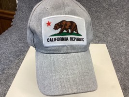 California Republic Trucker Hat Mens Brown Bear Star Cap curved Brim - £7.72 GBP