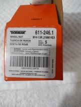 New, Dorman 611-246.1, M14-1.5R, 21MM Hex, Wheel Nuts, 5 Pack - £20.05 GBP