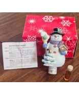 Vtg Avon Nightlight Diffuser Snowman Red Bird Christmas Holiday Plug-in ... - $14.84
