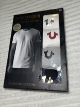 True Religion Men&#39;s Loungewear 3+1 Pack V-Neck Tee Multi Color Sz M New In Box - £57.53 GBP