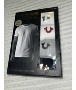 True Religion Men&#39;s Loungewear 3+1 Pack V-Neck Tee MULTI COLOR sz M NEW ... - $669.94 MXN