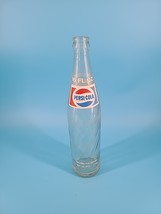 Pepsi Cola 1 Pint 16 Fl. Oz Clear Swirl Glass Bottle Collectible Vintage... - $10.00