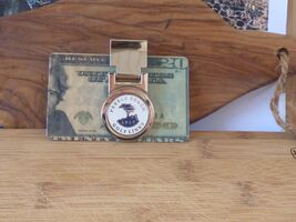Pebble Beach CC Logo  Spring Loaded Money Clip - Gold  Plated Clip - $23.92