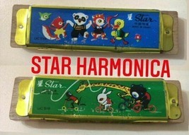 VINTAGE chinese Star Harmonica Kids Musical Instrument Toy Music-Circus Animals - £11.87 GBP