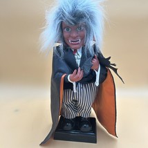 Vintage Pumpkin Time Halloween Dracula  16” Animated Figure WORKS light/... - $41.61