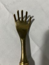 Vintage Brass Hand Shaped Wood Back Scratcher Handle 19" Massager Wooden... - $331.44 MXN Vintage Brass Hand Shaped Wood Back Scratcher Handle 19" Massager Wooden... - $331.44 MXN
