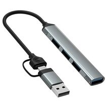 HC-77 USB C / USB A Hub USB 3.0 + 3 USB 2.0 Docking Station Aluminum All... - $5.41
