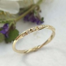 Women 1.60 CT Round Cut Moissanite Wedding Ring Band 14K Yellow Gold Plated - £110.52 GBP