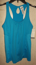 NWT WOMENS Champion DUO DRY MAX PRETTY BLUE KNIT TANK TOP W/ SHELF BRA  ... - $18.65