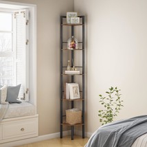 Corner Shelf Stand 5 Tier 66.5&quot; Industrial Corner Ladder Shelves, Multipurpose S - £68.13 GBP