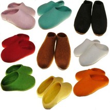 Wool Felt Slippers Nepal Handmade  Fair Trade 14 colours 10 sizes - £35.00 GBP+