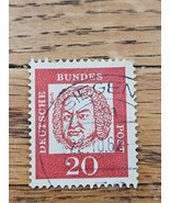 Germany Stamp Johann Sebastian Bach 20pf Used 829 Circular Cancel - $1.35 CAD