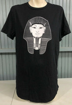 King Tut Egypt Mummy H&amp;M Long Cut Fit Black Medium Girly T-Shirt  - $15.50