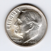 1949 D Roosevelt Dime Gem Bu Uncirculated 90% Silver - $14.20