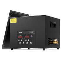 VEVOR Black Steel Ultrasonic Cleaner with Timer &amp; Heater, 15 L, 360W, 40kHz - $2,503.95 MXN