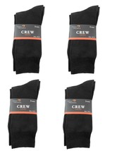 Men&#39;s 4- 3pks (12socks) Cotton Blend Dress Socks Black Top Quality &amp; Com... - £12.49 GBP