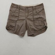 Mossimo Lowest Rise Shorts Women&#39;s Size 9 Brown Cotton Casual Walking Sh... - $10.74 CAD