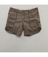 Mossimo Lowest Rise Shorts Women&#39;s Size 9 Brown Cotton Casual Walking Sh... - $7.92