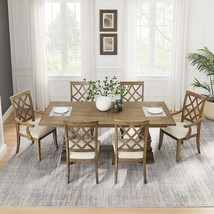 7-Piece Extendable Dining Set with Upholstered Chairs - $1,789.99