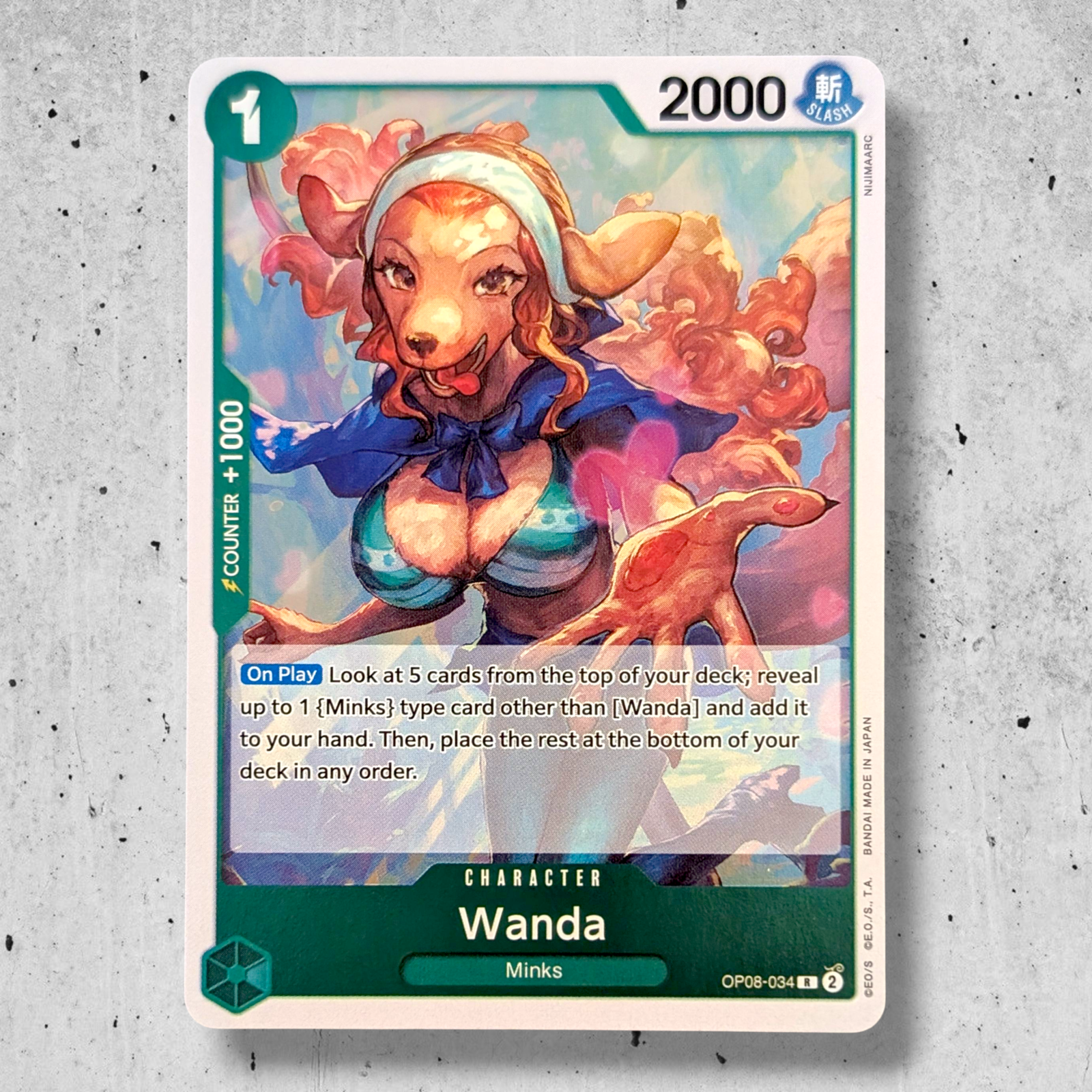 Two Legends One Piece Card (MM76): Wanda OP08-034, Holo - $4.90