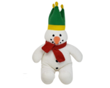 VINTAGE EDEN TALBOTS KIDS SNOWMAN GREEN HAT CHRISTMAS STUFFED ANIMAL PLU... - $71.25