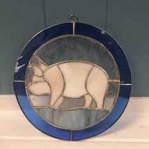 Vintage Pig 7” SUNCATCHER STAINED GLASS sun catcher - £38.77 GBP