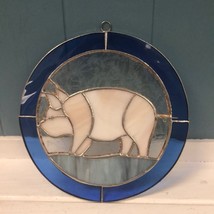 Vintage Pig 7” Suncatcher Stained Glass Sun Catcher - £38.15 GBP