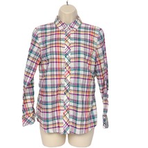 Talbots Petites Button Up Shirt Size SP Multicolor Plaid Long Sleeve Business - £23.02 GBP