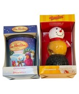 Tim Horton Ornaments Lot 2 Timbit Snowman and Holiday Cup New in Box - $54.40