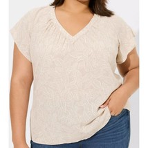 Torrid Womens SZ 1 14/16 1x Washable Crinkle Gauze V-Neck Flutter Short ... - $314.63 MXN