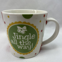 Jingle All the Way Christmas Holiday Coffee Mug Large 16 Ounce Cypress Home - £7.58 GBP