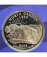 2006 S State Quarter North Dakota Proof Deep Cameo CN-Clad Coin  - £2.31 GBP